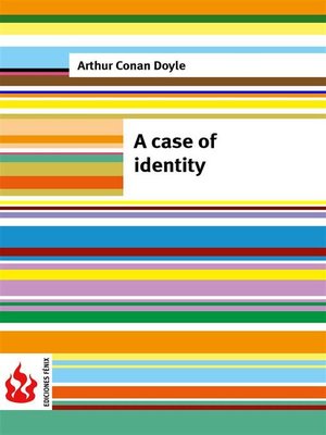 cover image of A case of identity (low cost). Limited edition